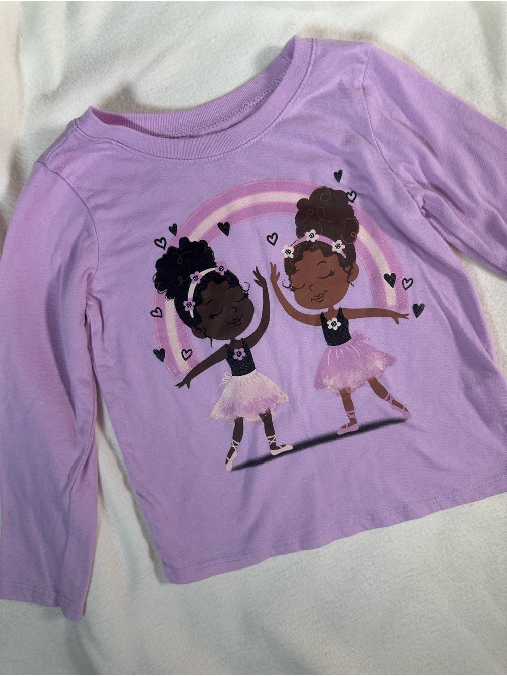 The Children's Place Toddler Lavender Ballerina Long-Sleeve Tee Size 2T